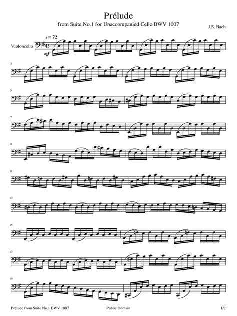 bach cello suite sheet music|prelude cello sheet music.